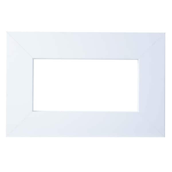 MirrorChic 48 in. x 42 in. Gallery White DIY Mirror Frame Kit - Mirror Not Included