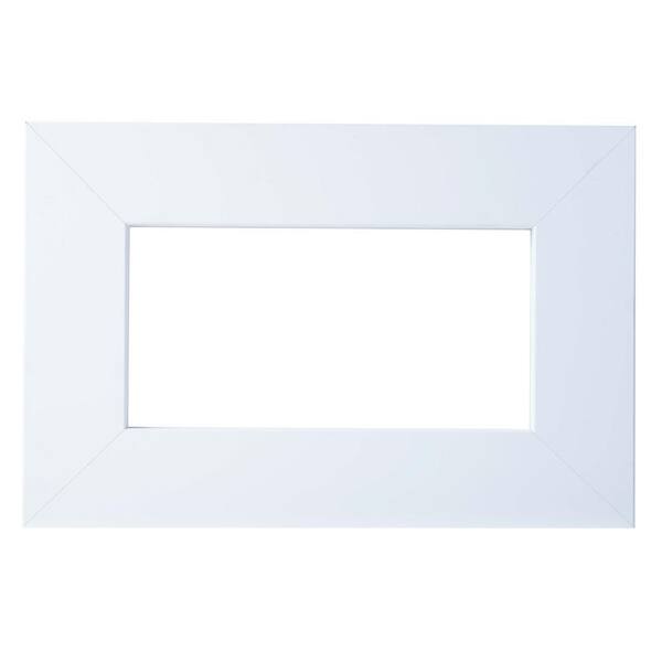 MirrorChic Gallery 24 in. x 36 in. DIY Mirror Frame Kit in White Mirror Not Included