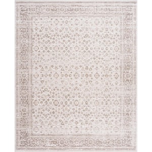 Magic Traditional Beige and Cream 5 ft. x 7 ft. Oriental Indoor Area Rug