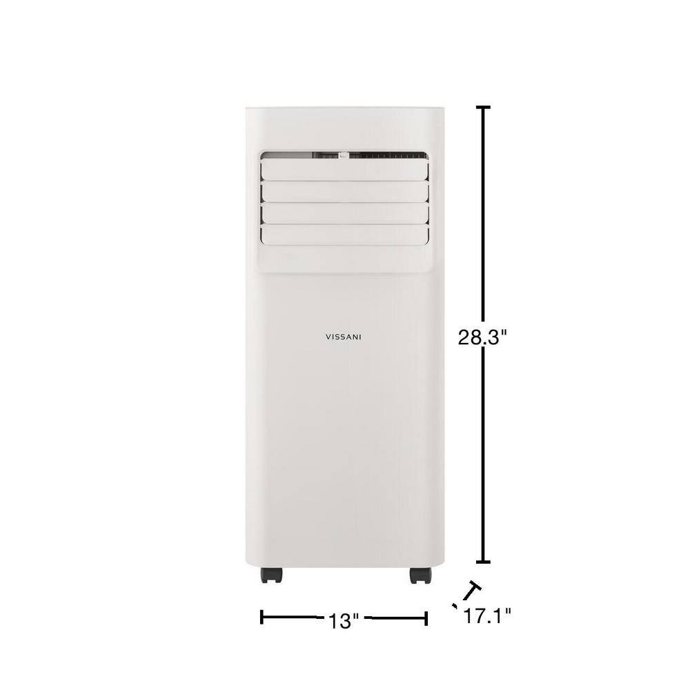 White 5,000 BTU Portable Air Conditioner with Remote and Dehumidifier