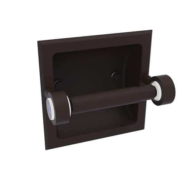Allied Brass Clearview Recessed Toilet Paper Holder in Oil Rubbed Bronze
