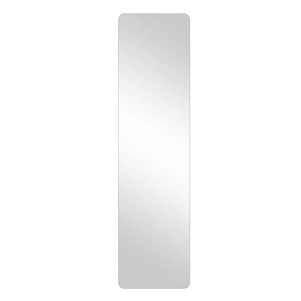 Unbranded 15 in. x 56in. Frameless Rectangular Full-Length Decor Mirror, Wall-Mounted Round-Angle 5mm Silver Explosion-Proof Glass