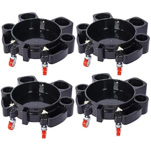 250 lbs. Removable Bucket Dolly with 5 Rolling Swivel Casters for Car Wash Professional Detailing, 4-Pieces