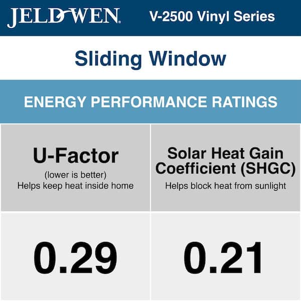 59.5 in. x 35.5 in. V-2500 Series White Vinyl Left-Handed Sliding Window with Colonial Grids/Grilles