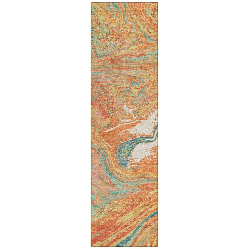 Chantille Machine Washable Indoor/Outdoor Abstract ACN1061 Orange 2 ft. 3 in. x 7 ft. 6 in. Area Rug price history on PriceWatchPro