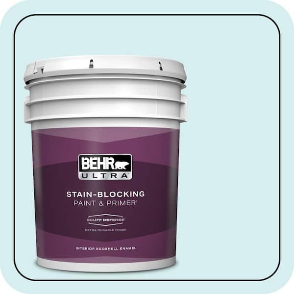 BEHR ULTRA 5 gal. #520A-1 Lakeside Mist Extra Durable Eggshell Enamel Interior Paint & Primer