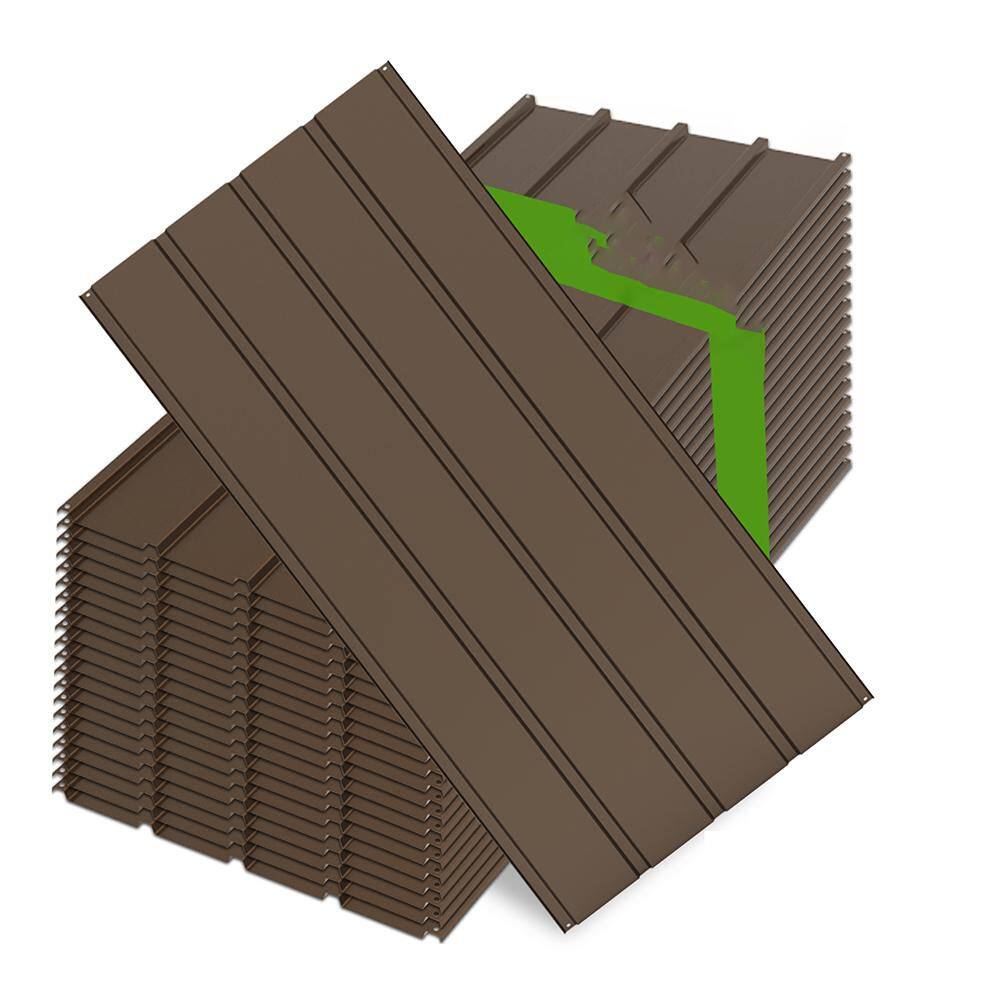 1.64 in. W x 3.54 in. H Brown Metal Border Garden Fence