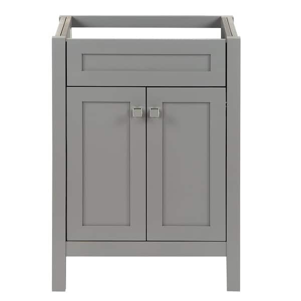 Home Decorators Collection Maywell 24 in. W x 19 in. D x 34 in. H Bath Vanity Cabinet without Top in Sterling Gray