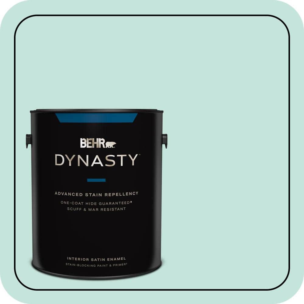 1 gal. #MQ3-19 Misty Isle One Coat Hide Satin Enamel Interior Stain-Blocking Paint and Primer price history on PriceWatchPro