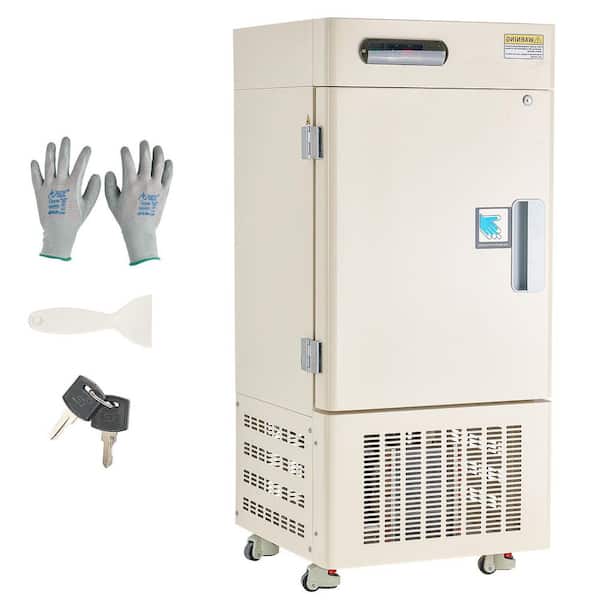 Ultra Low Temp Freezer, 21.7 in. 0.99 cu. ft. Retro Mini Refrigerator in White with Drawer Freezer and Digital Display
