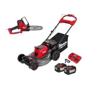M18 FUEL Brushless Cordless 21 in. Dual Battery Self-Propelled Mower w/8 in. Pruning Saw, (2) 12.0Ah Battery, Charger