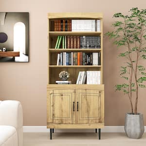 Walnut Kitchen Pantry Cabinet, Tall Storage Cabinet, Pantry Cupboard with Doors, and Adjustable Shelves