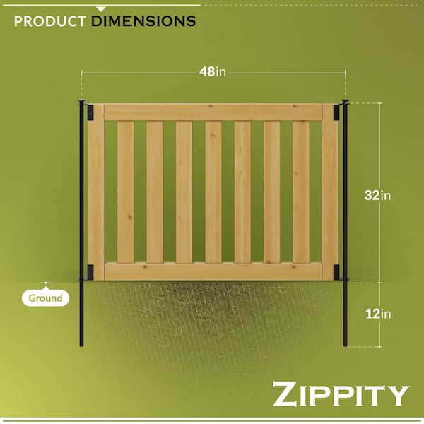 Zippity Outdoor Products Newberry Dig Free Wood Fence Kit, 48 in Zippity Outdoor Products Newberry Dig Free Wood Fence Kit, 48 in