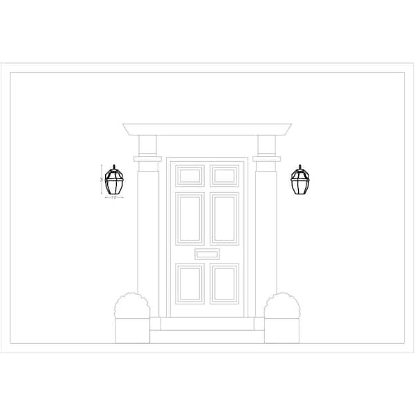 Generation Lighting - Lancaster 7.75 in. W. Wall Lantern Sconce 1-Light Traditional Outdoor 14 in. Polished Brass Fixture