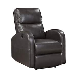 Sonata Brown Faux Leather Upholstered Power Recliner