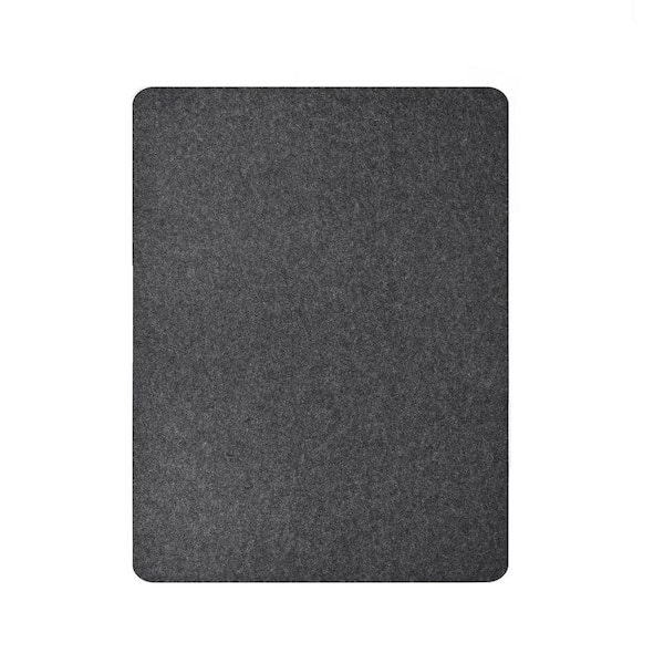 Angel Sar 55 in. x 63 in. Anti-Slip Protector Floor Mat, Chair Mat for Hardwood Tile Floor (Grey)
