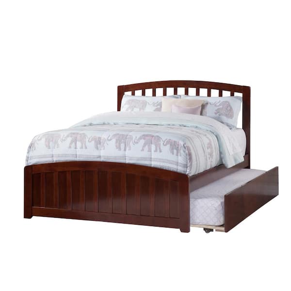 Afi Richmond Walnut Full Platform Bed With Matching Foot Board With 