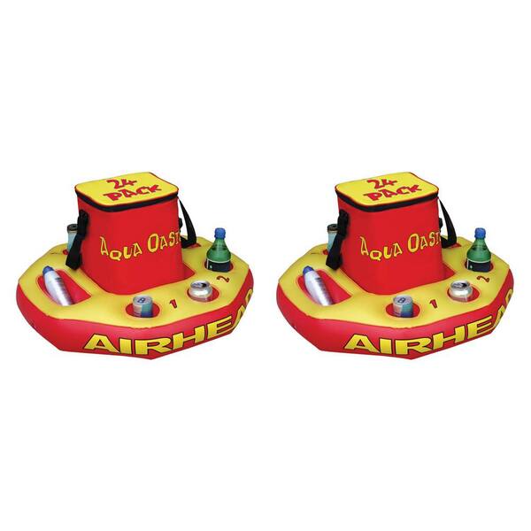Airhead Red Aqua Oasis Vinyl Insulated Cooler with Removable Floating Base (2-Pack)