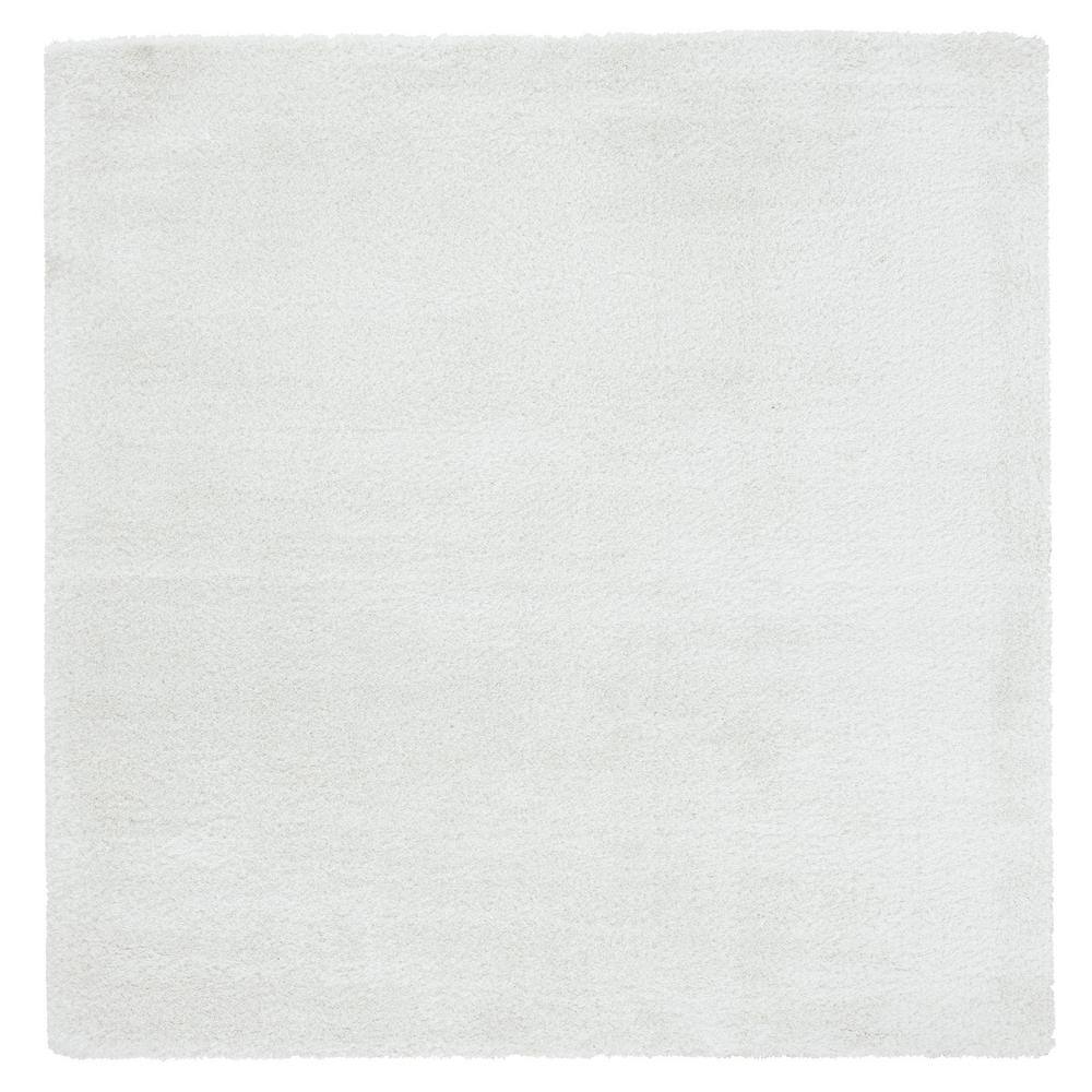 United Weavers Ritz Shag Area Rug 760 50099 Easton White Plush Soft 6  6  x 6  6  Square