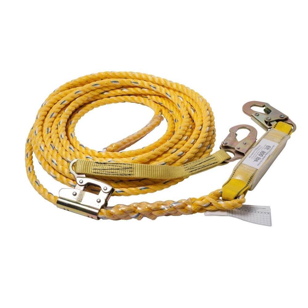 Guardian Fall Protection 100 ft. Poly Steel Vertical Lifeline Assembly Rope  01324 - The Home Depot