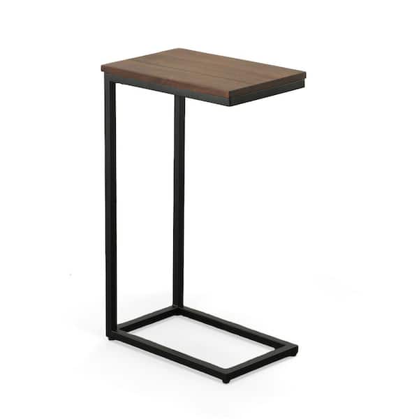 Carolina Forge Aggie 16 in. Chestnut and Black 25.25 in. High Rectangle Wood Top End Table