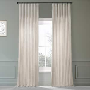 Fable Beige Dune Textured Solid Cotton Light Filtering Curtain Pair - 50 in. W x 108 in. L (2 Panels)