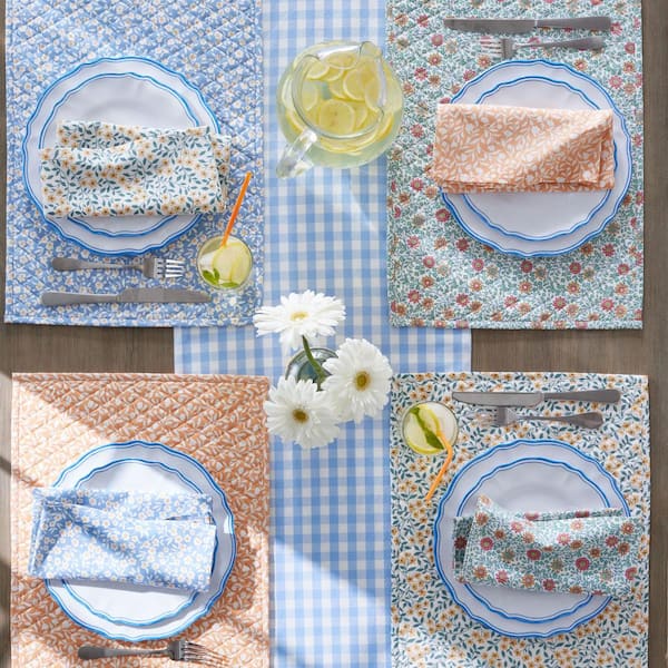 Spring Time Gold Linen-Blend Printed Fabric Placemat (Set of 4) Spring Time Gold Linen-Blend Printed Fabric Placemat (Set of 4)