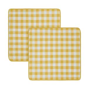 Buffalo Check Yellow Woven 18 in. x 18 in. Throw Pillow Covers (Set of 2)