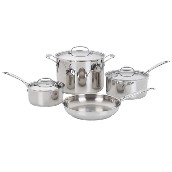 Cuisinart Chef's Classic 7-Piece Stainless Steel Cookware Set with Lids