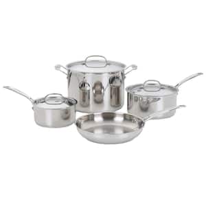 Chef's Classic 7-Piece Stainless Steel Cookware Set with Lids