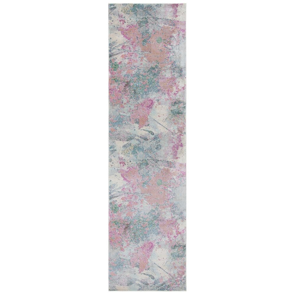 Lillian 2 ft. x 9 ft. Ivory/Pink Abstract Marle Runner Rug price history on PriceWatchPro
