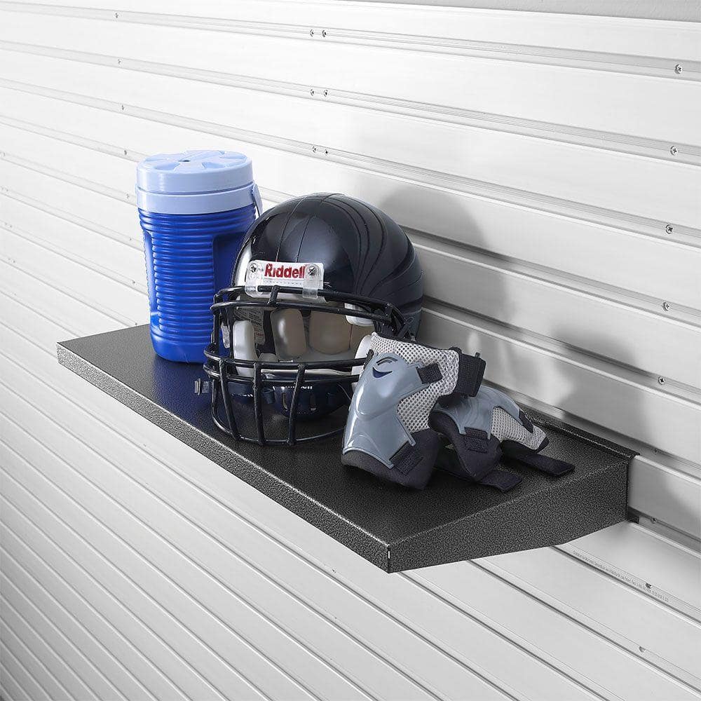Heavy-Duty Steel 30" Wall-Mount Shelf in Hammered Granite