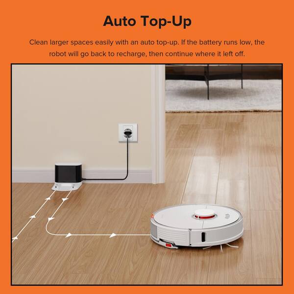 Roborock - S7 Robotic Vacuum with LiDAR Navigation, Sonic Mopping, , Bagless, Washable Filter, Multisurface in White