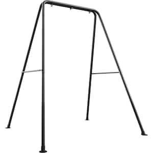 6 ft. Metal Triangle Hammock Stand for Hammock Chairs in Black