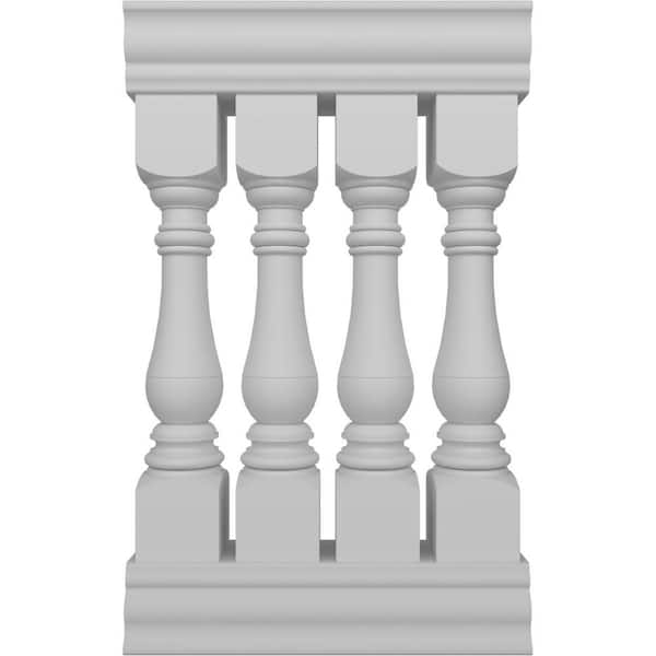 Ekena Millwork Fiberthane Bradford Balustrade 24 in. L x 42 in. H Fiberglass Railing Kit