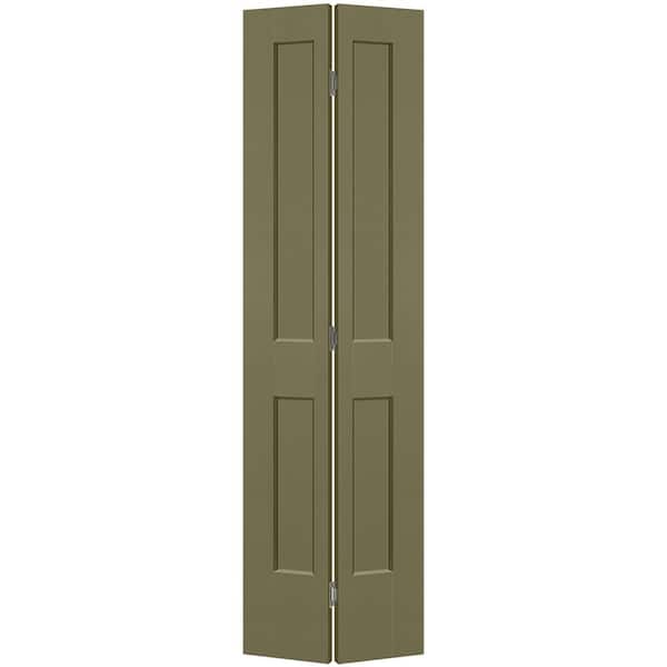 Masonite 24 in. x 80 in. 2-Panel Logan Hollow Core Truly Olive Molded Composite Bi-Fold Door