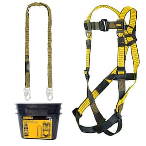 Fall protection compliance kit with, D1000 harness, 5 Point Adjustment with Pass-Thru Chest and Leg Buckles