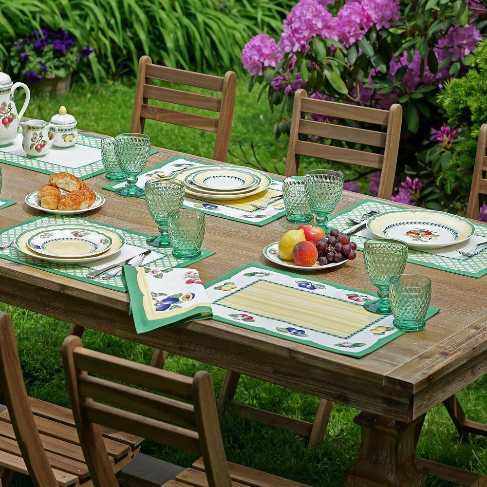 French Garden 20" Cotton Reversible Placemats Set of 4