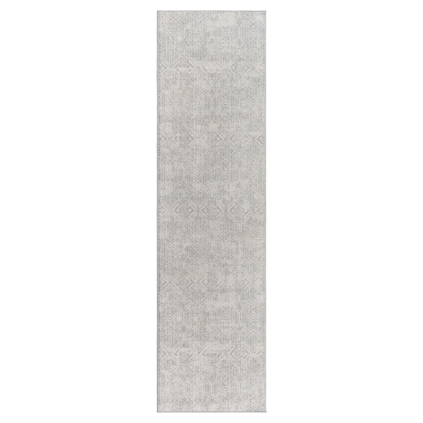 Gertmenian Ethan Marion Ivory 2 ft. x 8 ft. Distressed Indoor Runner Rug