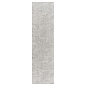 Ethan Marion Ivory 2 ft. x 8 ft. Distressed Indoor Runner Rug