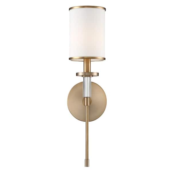 Crystorama Hatfield 1-Light Vibrant Gold Sconce