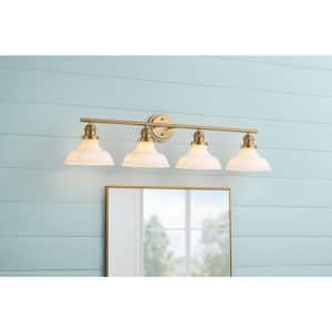 Rockwood 37 in. 4-Light Gold Bathroom Vanity Light