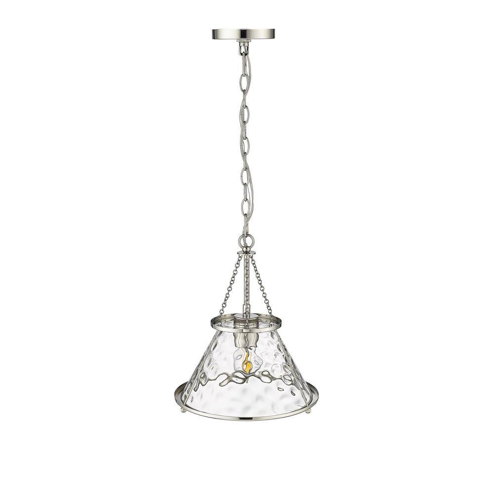 Javis 60-Watt 1-Light Polished Nickel Pendant-Light Clear Water Shade price history on PriceWatchPro