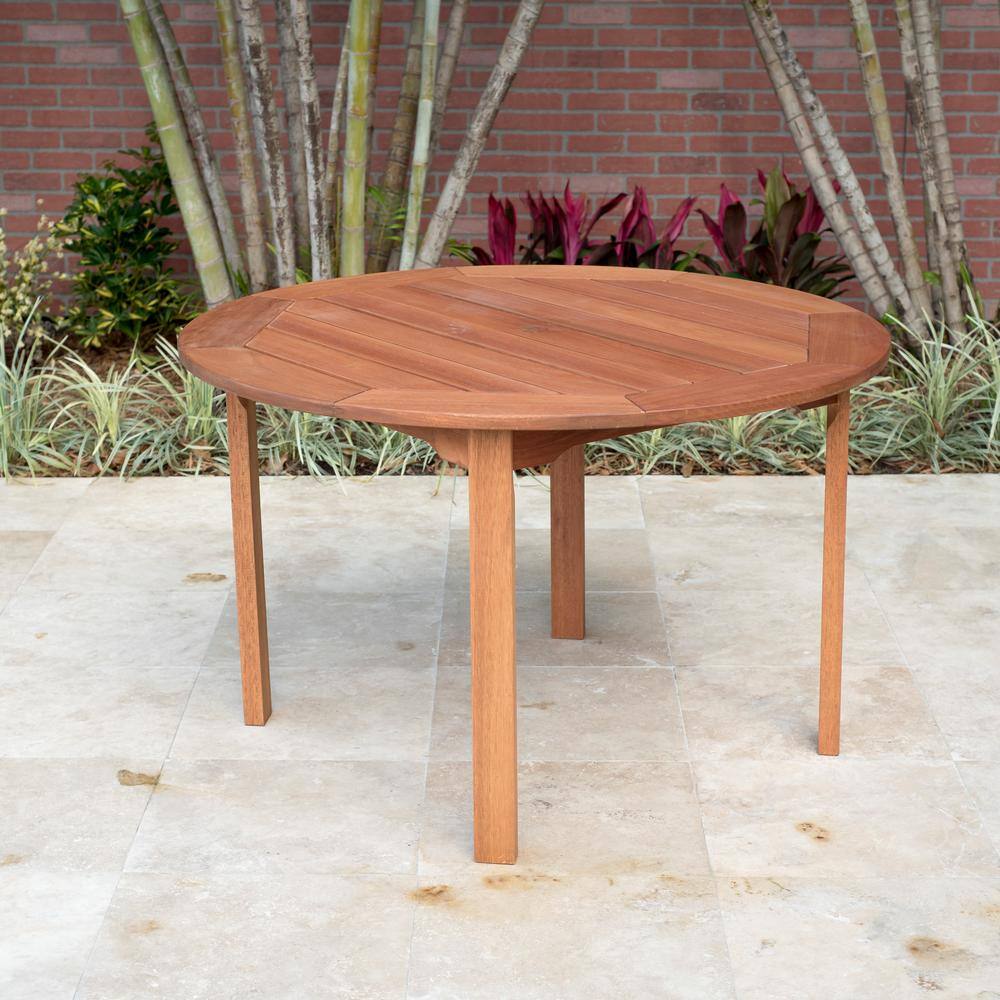 Arizona 5-Piece Eucalyptus Wood Round Patio Dining Set