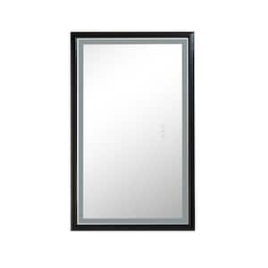 25.3 in. W x 68 in. H Arched steel Framed Wall Bathroom Vanity Mirror in Brown