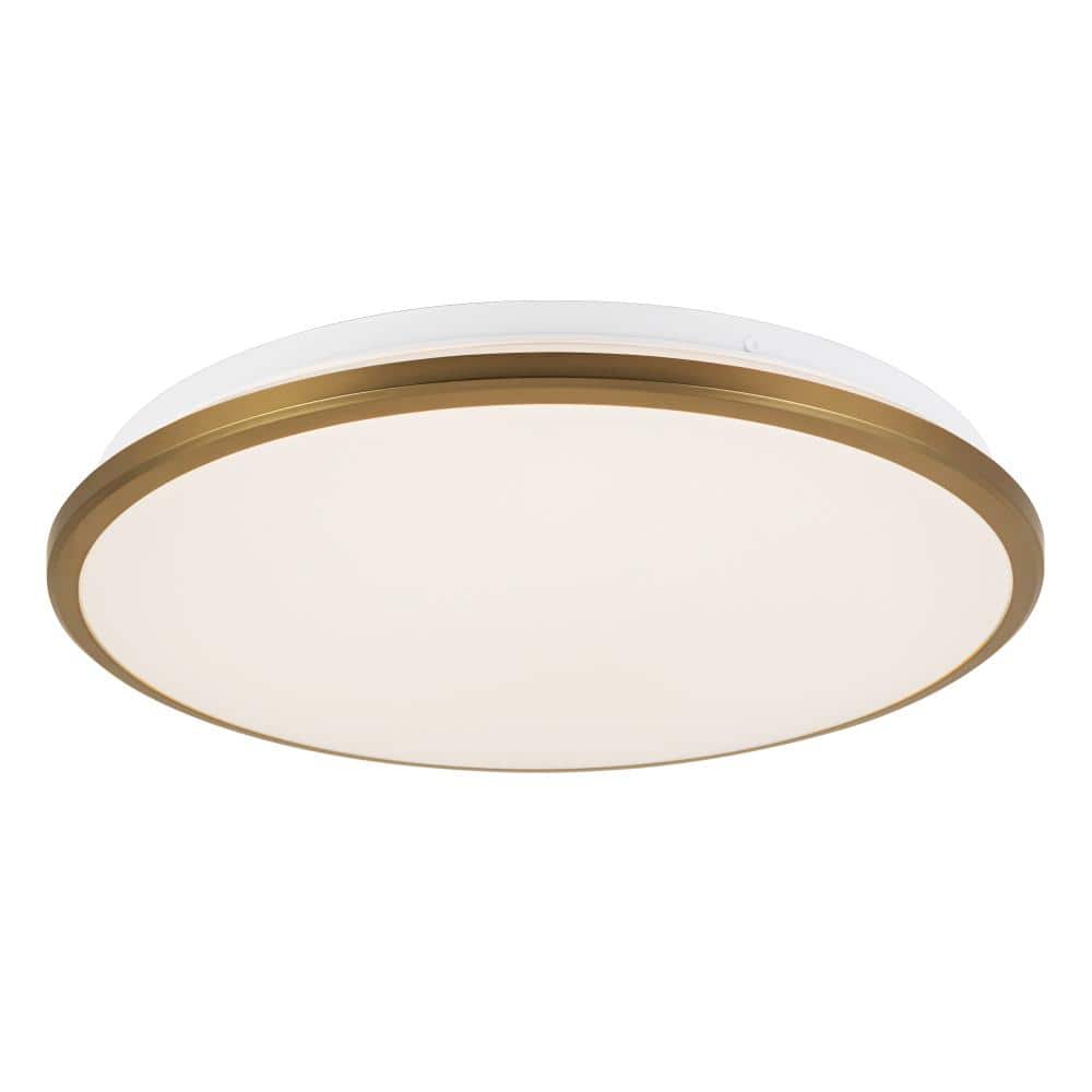 Brook 15-in Brushed Gold dimmable LED Flush Mount price history on PriceWatchPro