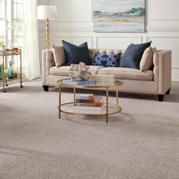 Tides Edge - Outerbanks Brown 50 oz. Triexta PET Texture Installed CarpetCarpet