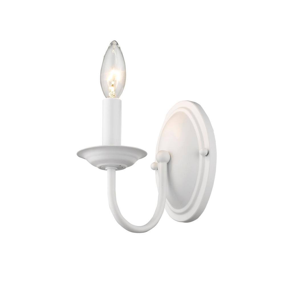 Elegant Williamsburg White Jelly Jar Dimmable Wall Sconce