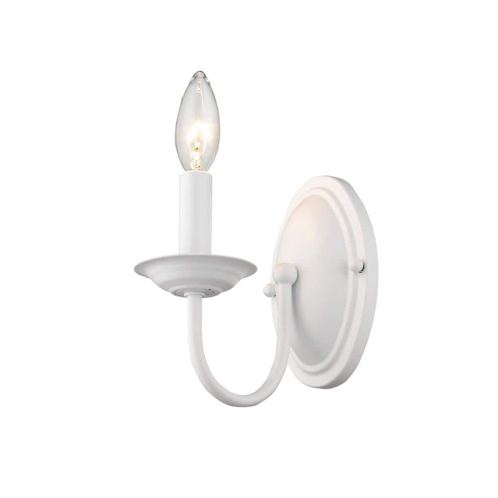 Elegant Williamsburg White Jelly Jar Dimmable Wall Sconce