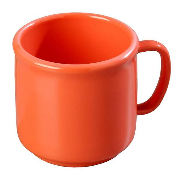 Carlisle 10 oz. SAN Plastic Mug in Sunset Orange (Case of 12)